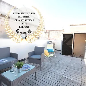 Duplex Liberté-grande Terrasse-clim-quartier Roquette Arles